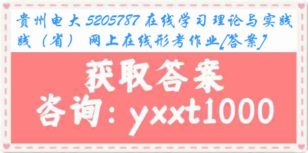 贵州电大 5205787 在线学习理论与实践（省） 网上在线形考作业[答案]