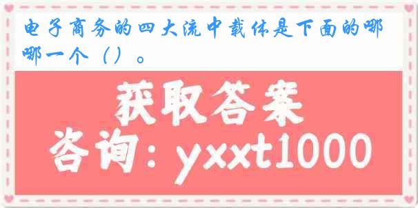 电子商务的四大流中载体是下面的哪一个（）。