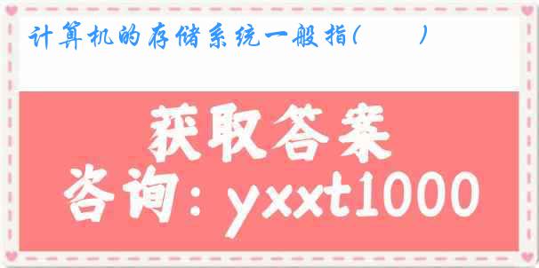 计算机的存储系统一般指(　　)