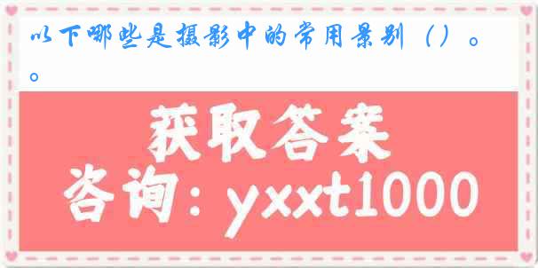 以下哪些是摄影中的常用景别（）。