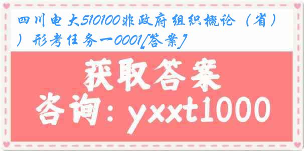 四川电大510100非政府组织概论（省）形考任务一0001[答案]